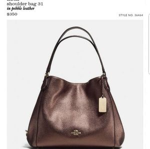 Coach Edie 31 shoulder bag in bronze